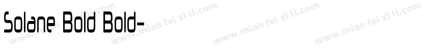 Solane Bold Bold字体转换